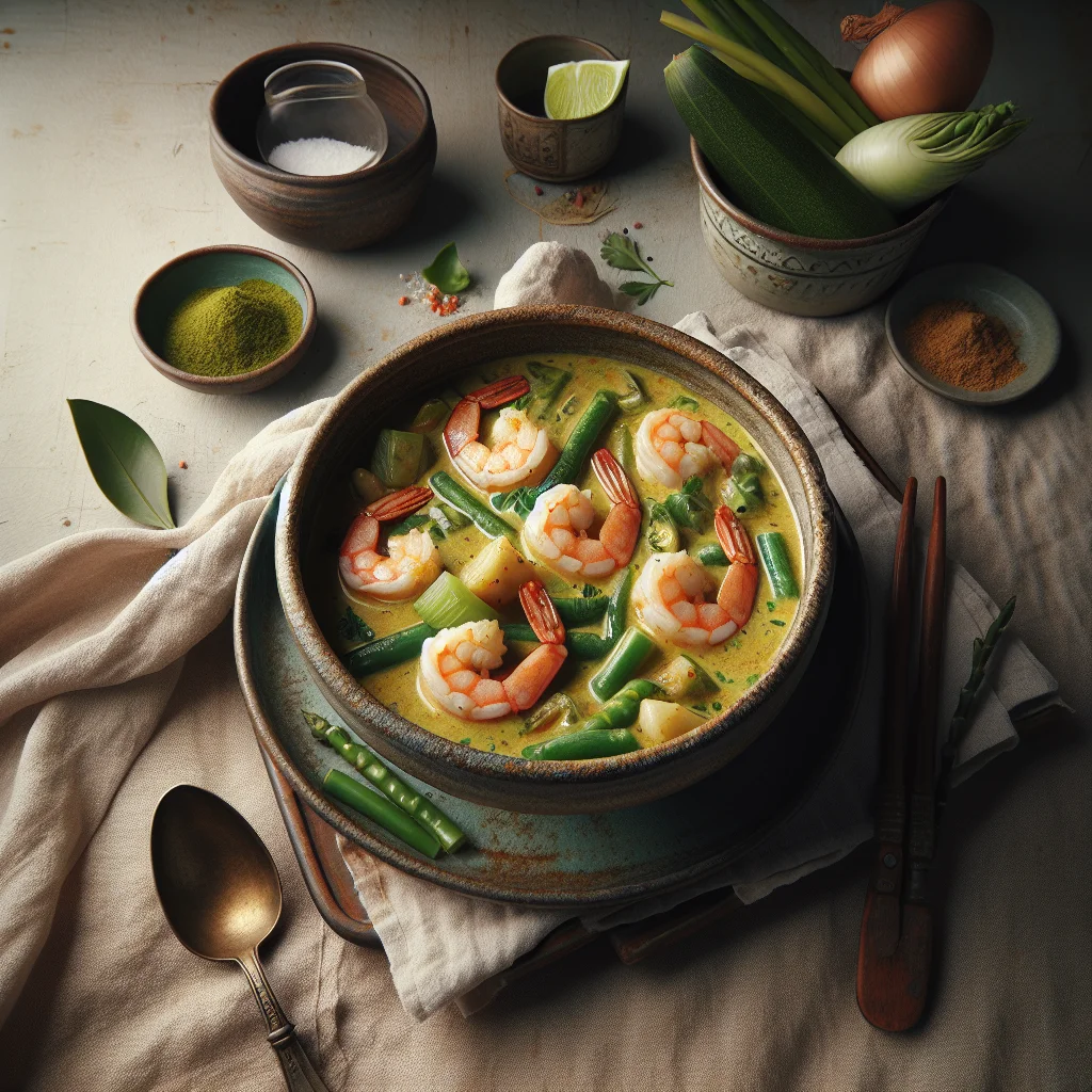 Thai Green Curry with Shrimp and Fresh Vegetables
