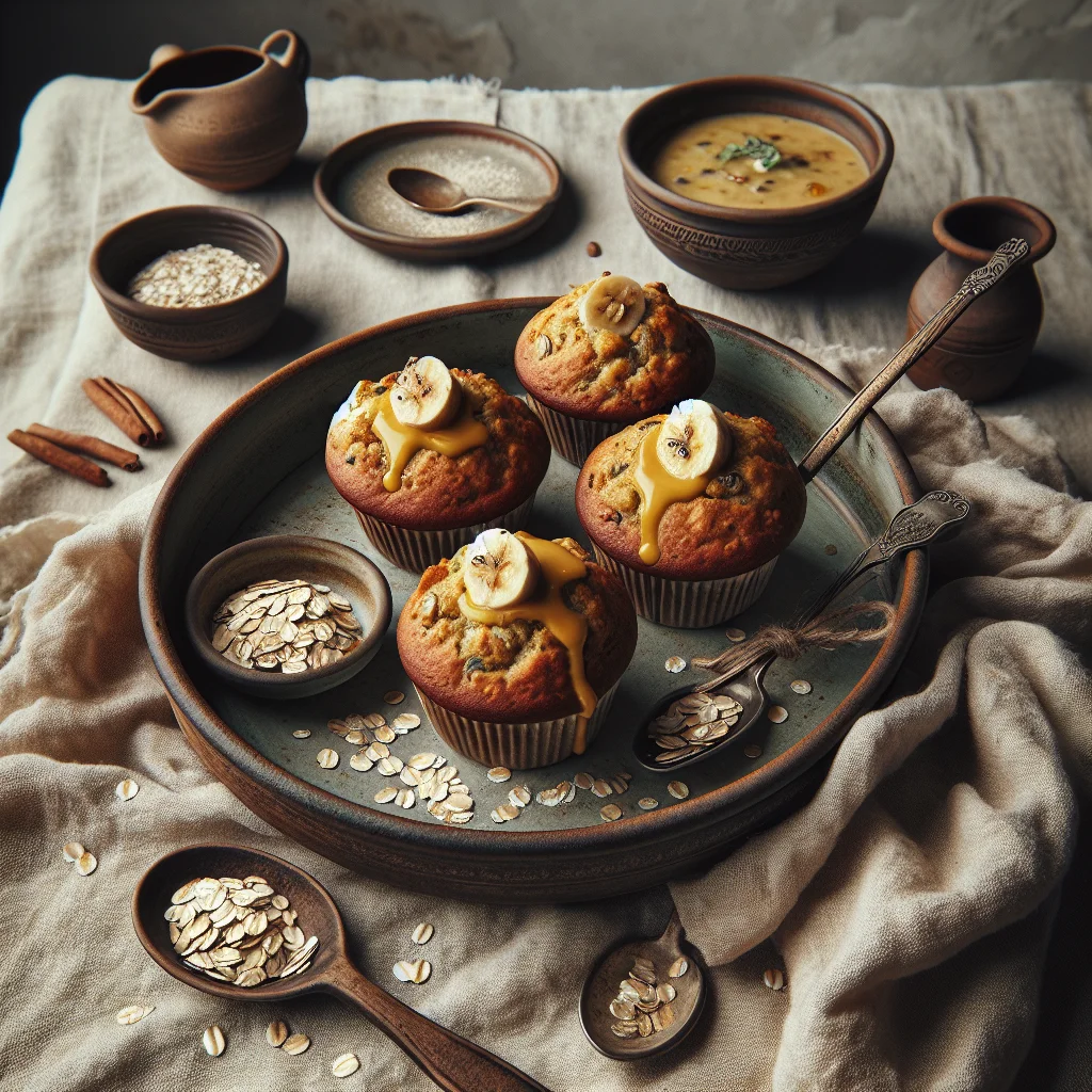 Muffins de Banana e Aveia Saudáveis
