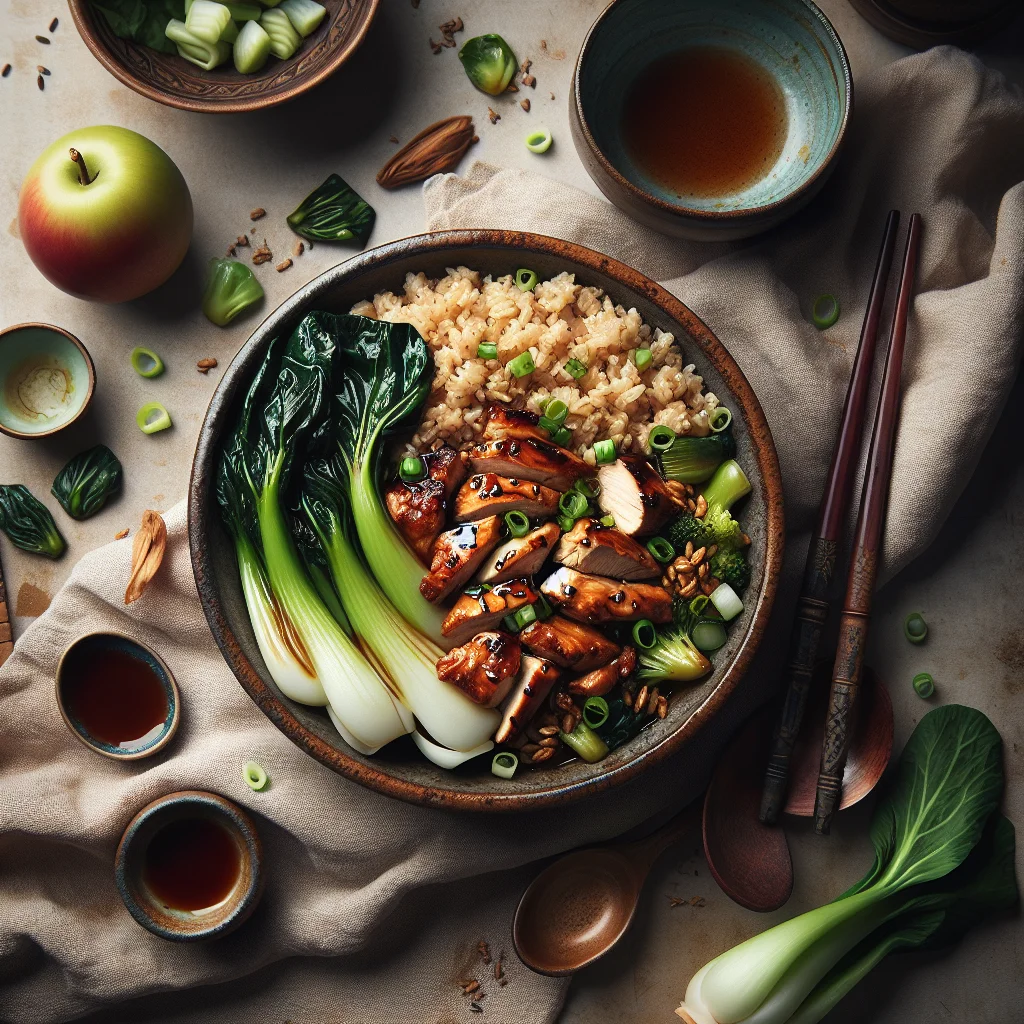 Oriental Chicken Teriyaki with Bok Choy and Brown Rice
