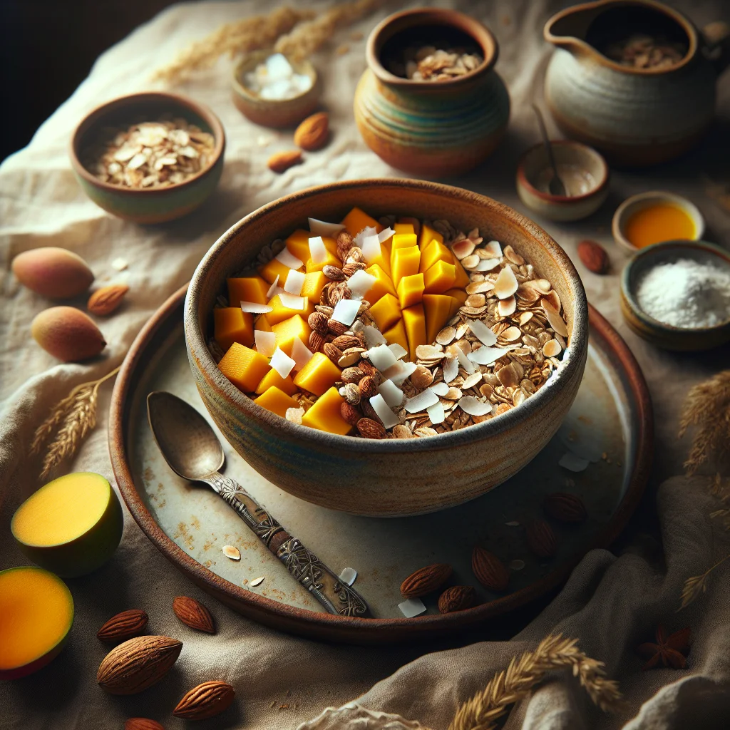 Fresh Mango and Coconut Overnight Muesli