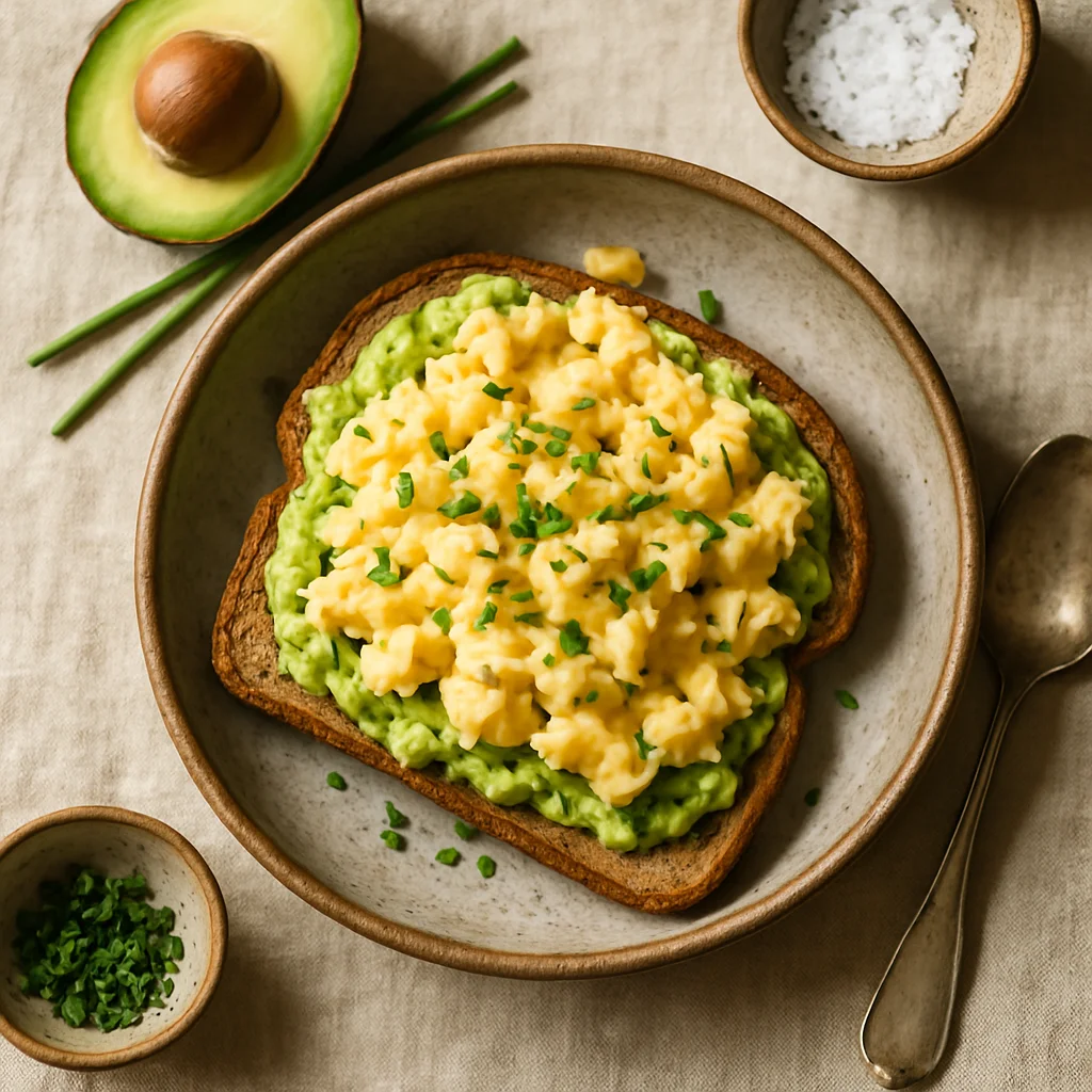 Avocado Roerei op Volkorenbrood