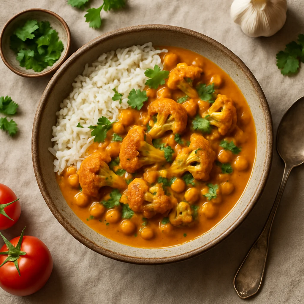 Enchanting Cauliflower Curry with Basmati Rice | Just CookEasy