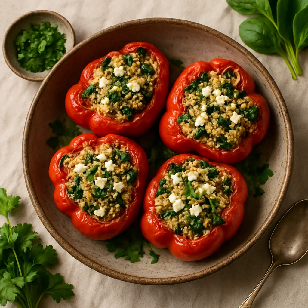 Hartige Gevulde Paprika's met Quinoa en Feta