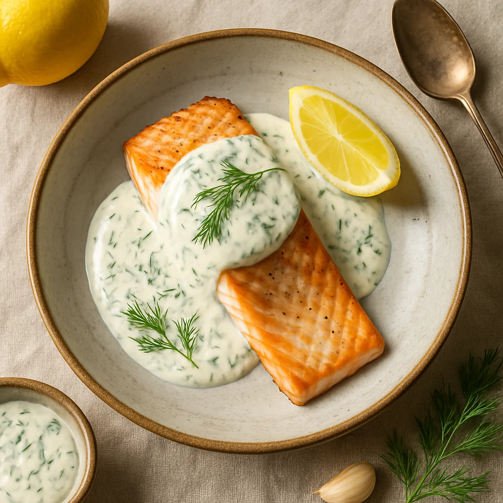 Zalm met Citroen-Dille Saus