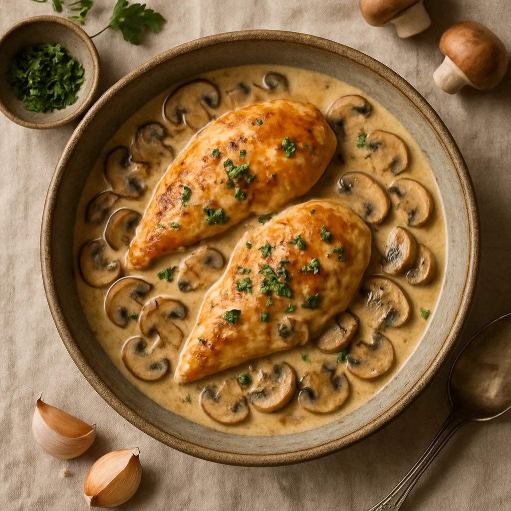 Chicken in Creamy Mushroom Sauce