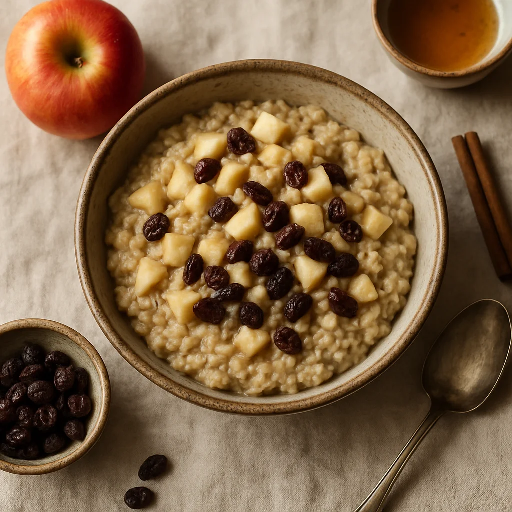 Delicious Oatmeal with Apple and Cinnamon
