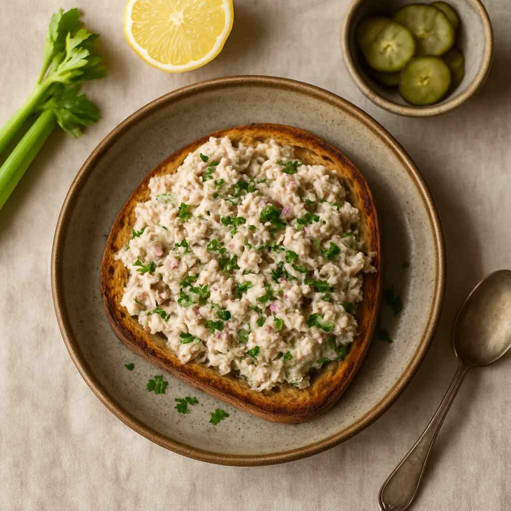 Crispy Tuna Salad on Sourdough Toast