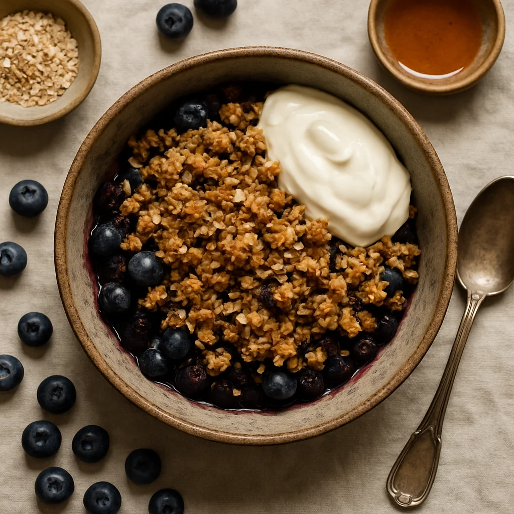 Verrukkelijke Blauwe Bessen Crumble