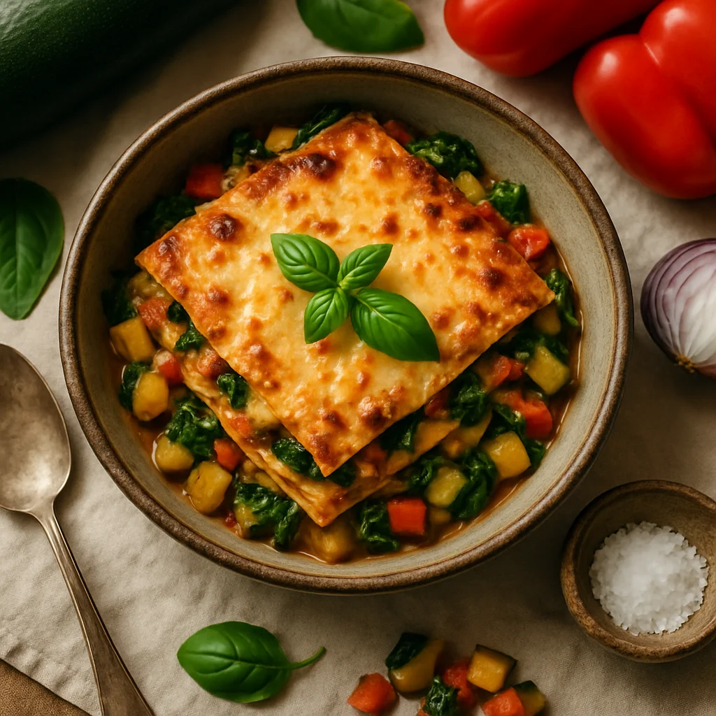 Verleidelijke Vega Lasagne met Verse Groenten