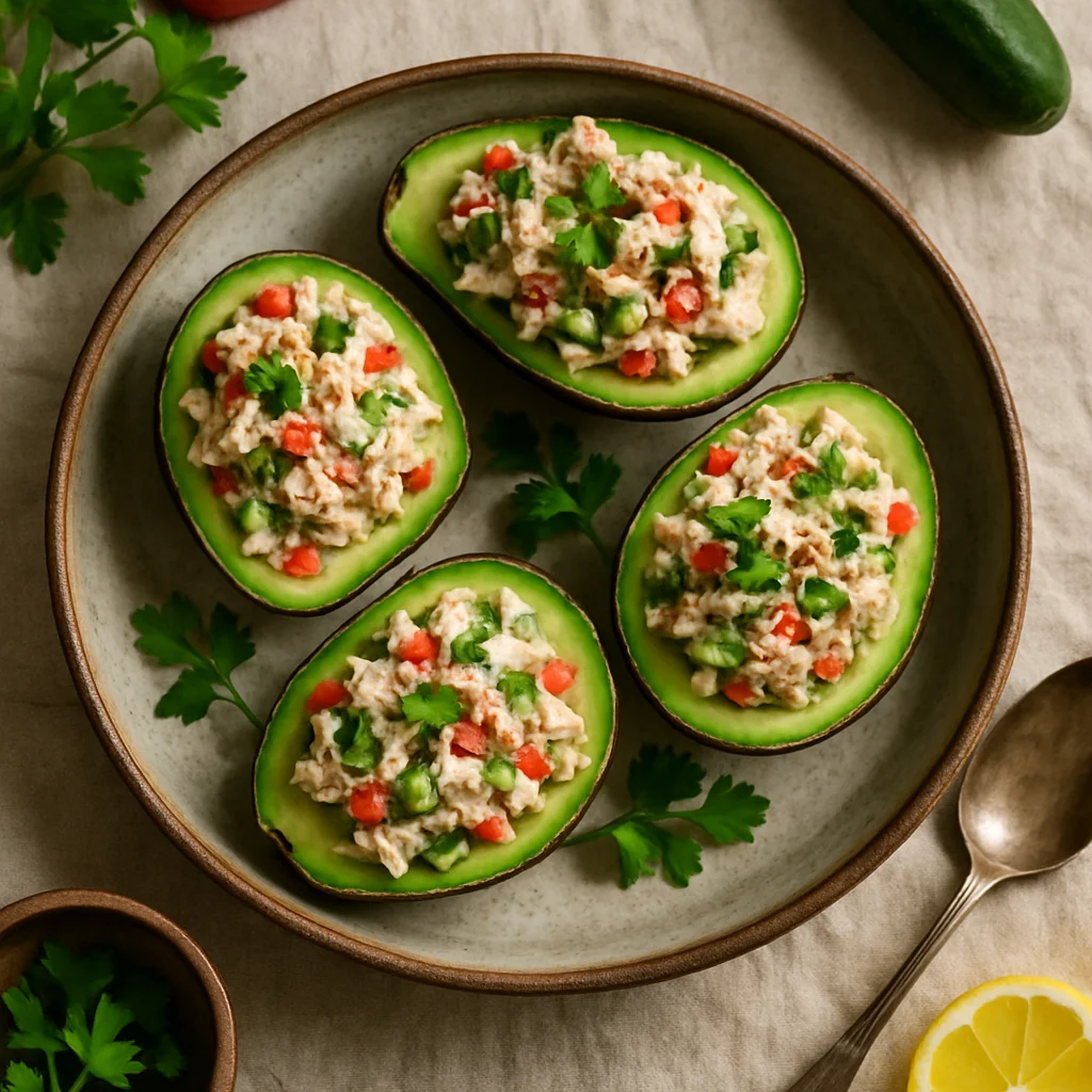 Gevulde Avocado Boats met Kalkoensalade