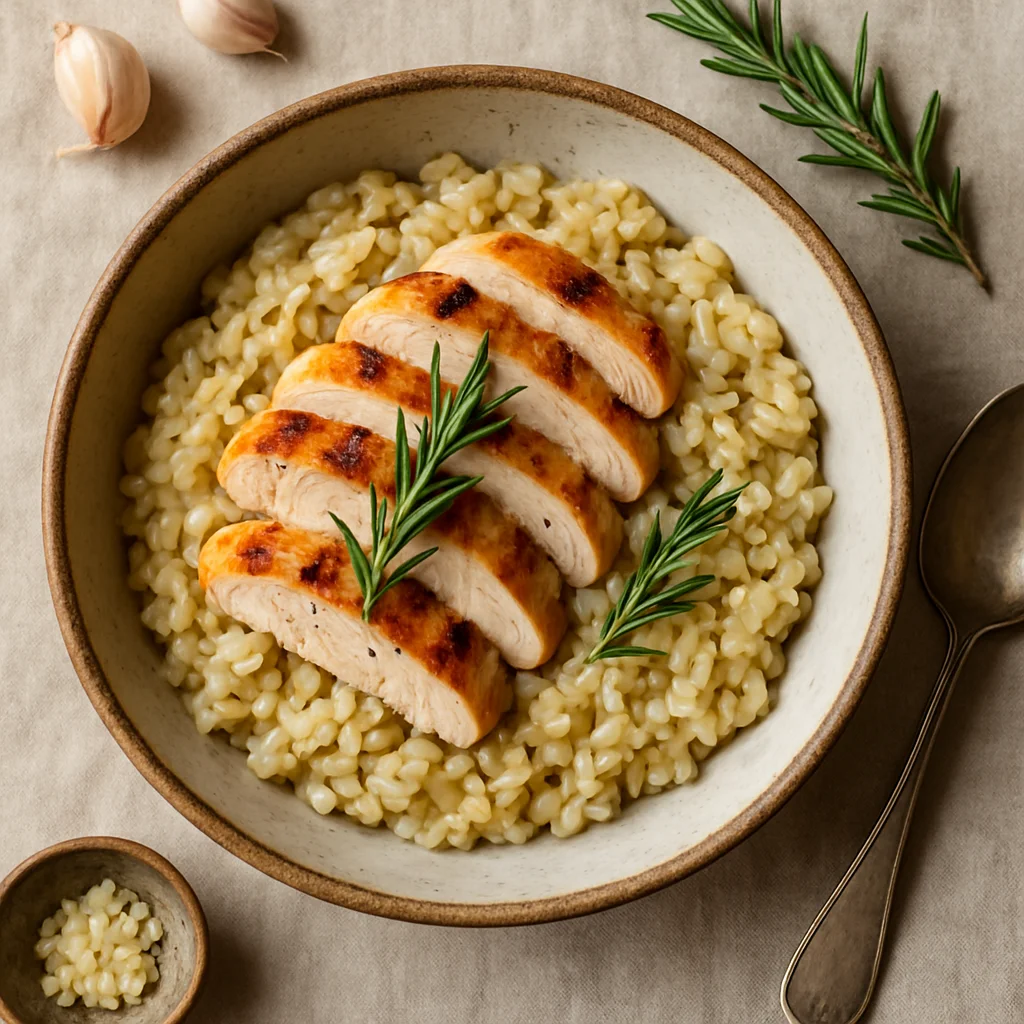 Italian Risotto with Grilled Chicken and Rosemary