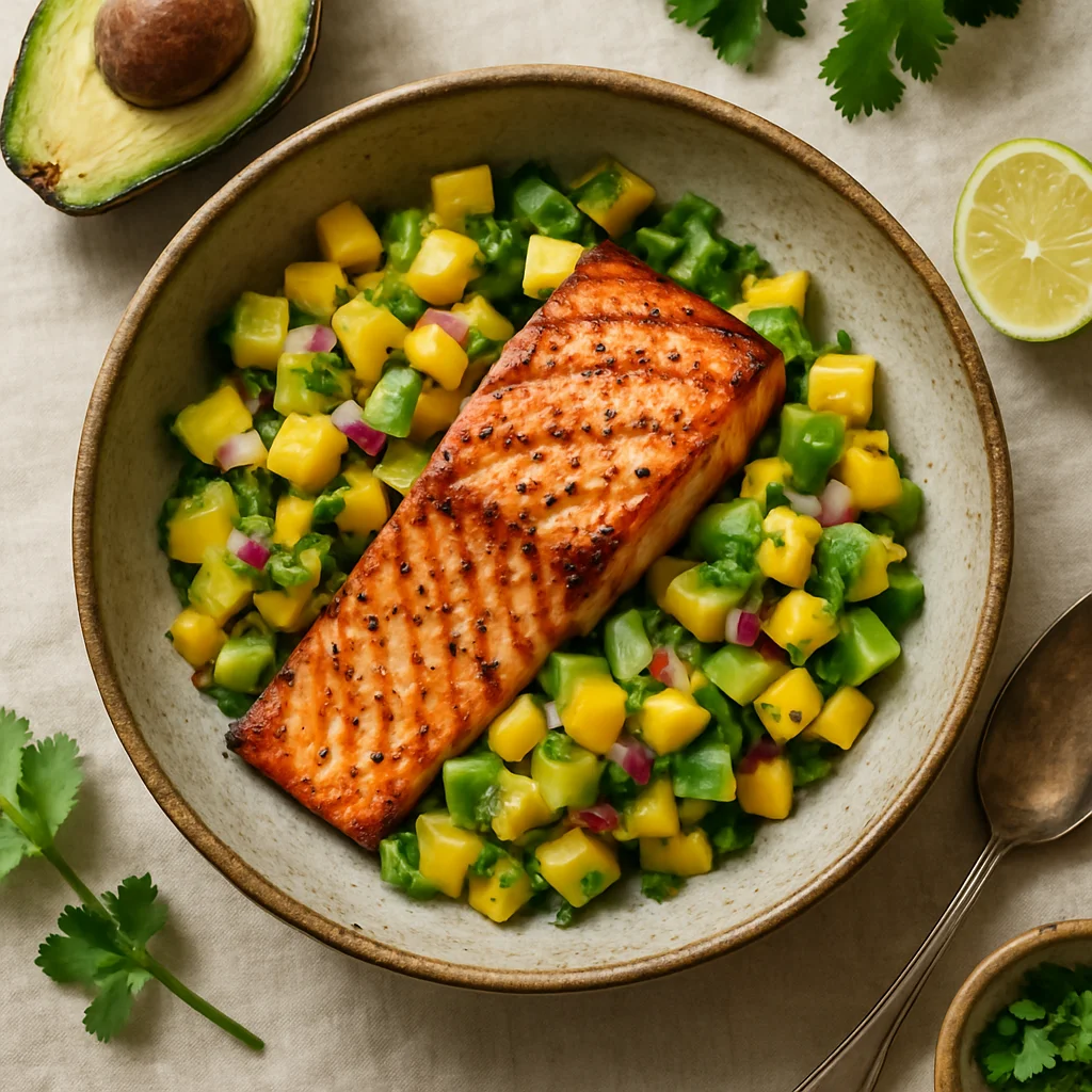 Chef's Special: Gegrillter Lachs mit Mango-Avocado Salsa