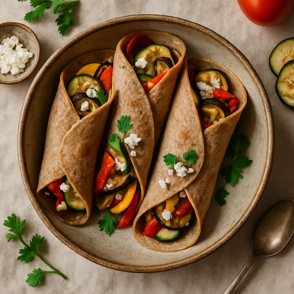 Heerlijke Vega Boekweitwraps met Gegrilde Groente en Feta