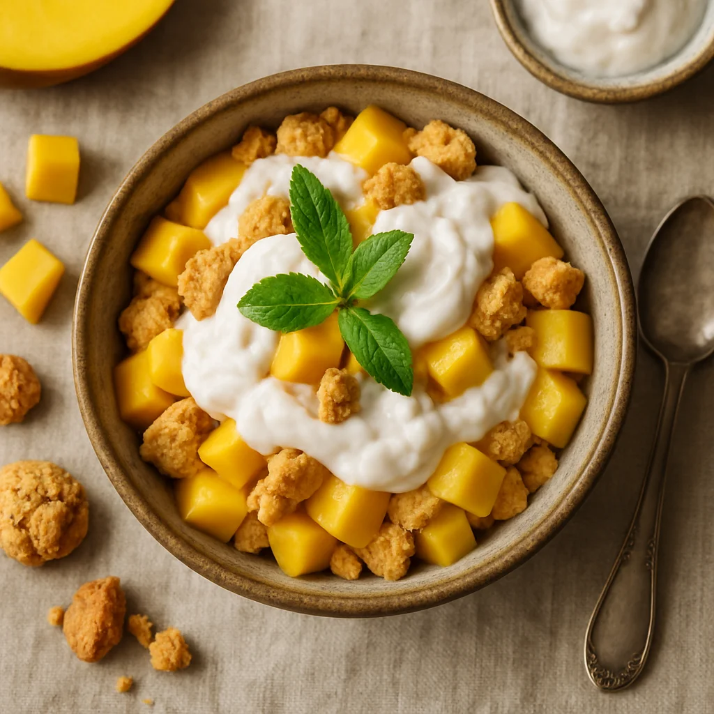 Erfrischender Mango-Kokos Trifle