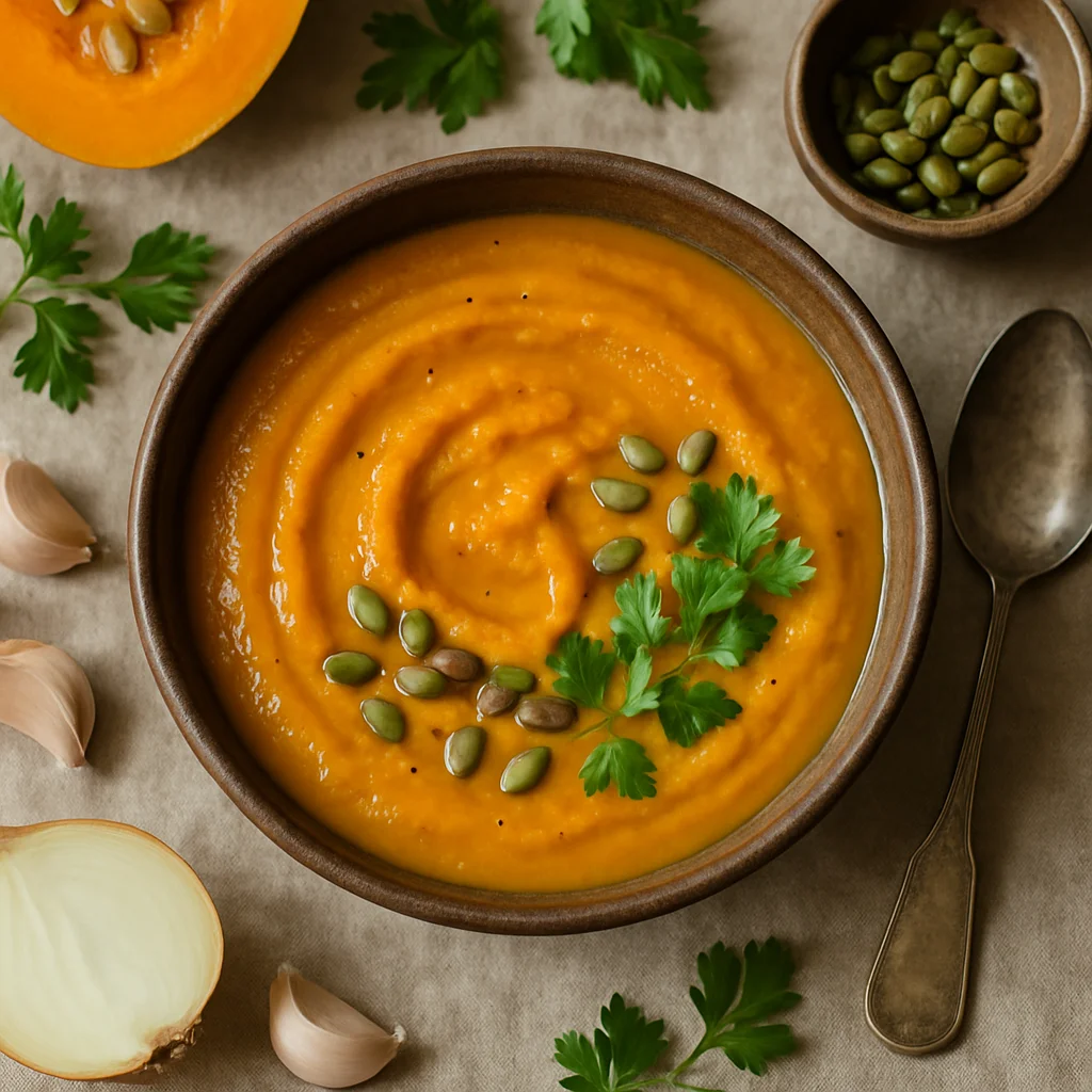 Aromatische Geroosterde Kürbissuppe