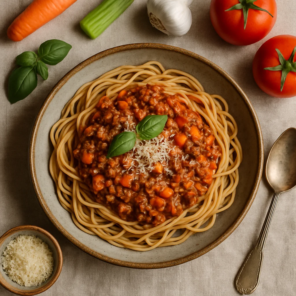 Healthy Whole Wheat Spaghetti Bolognese