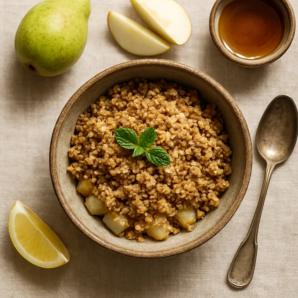 Heerlijk gezonde Peren Crumble