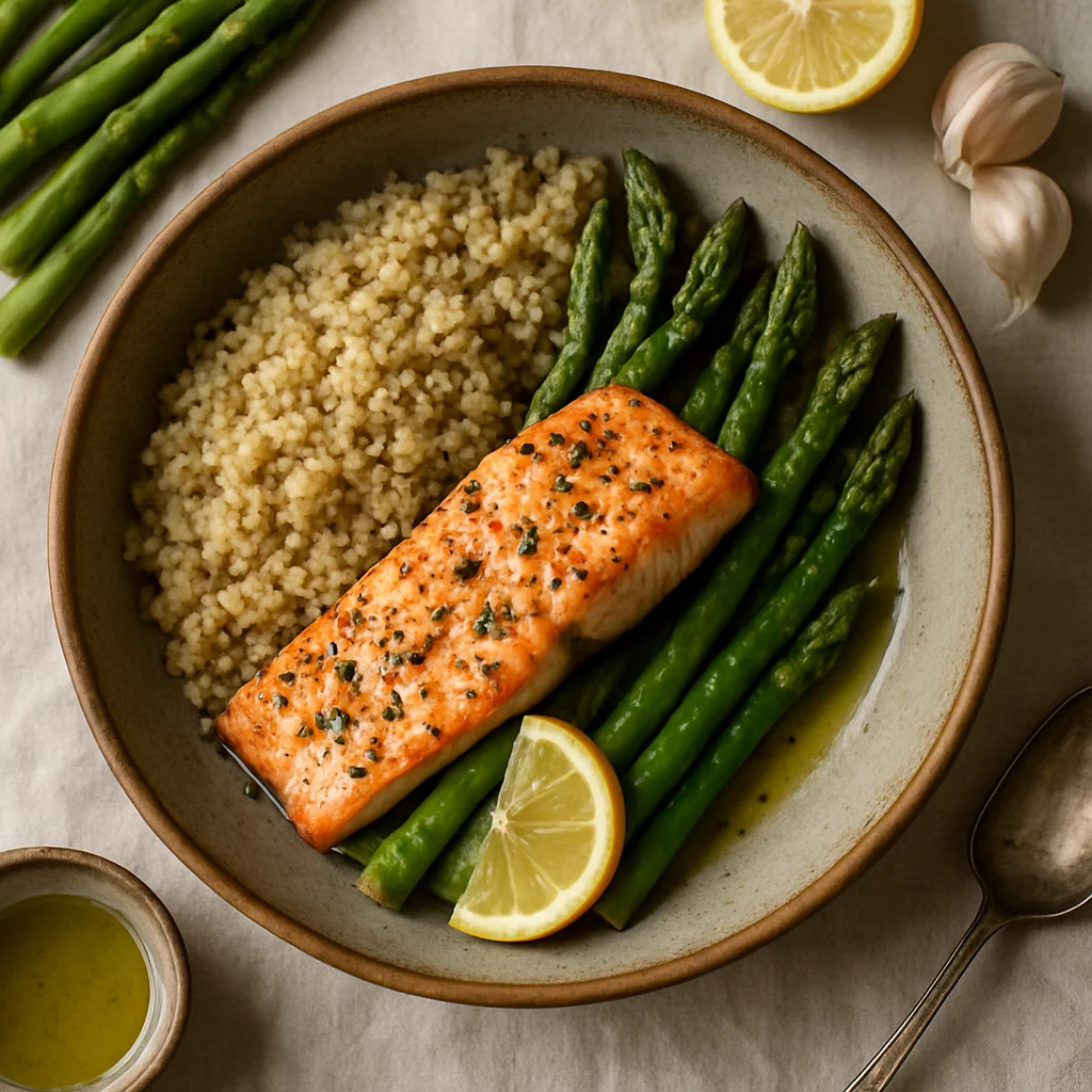 Geurige Zalmfilet met Groene Asperges en Quinoa