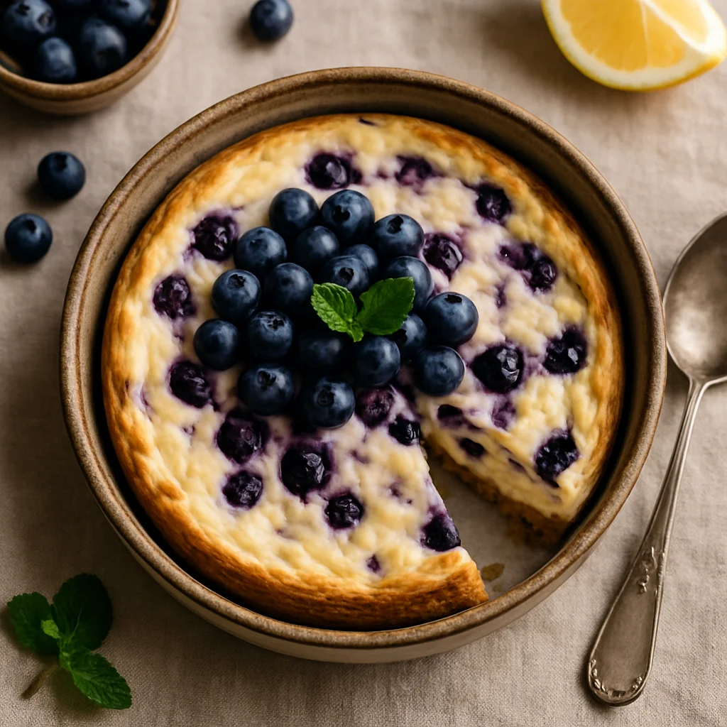 Luchtige Bosbessen Cheesecake