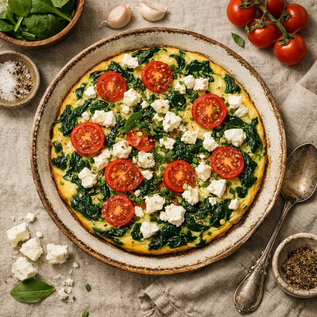 Spinazie Feta Frittata