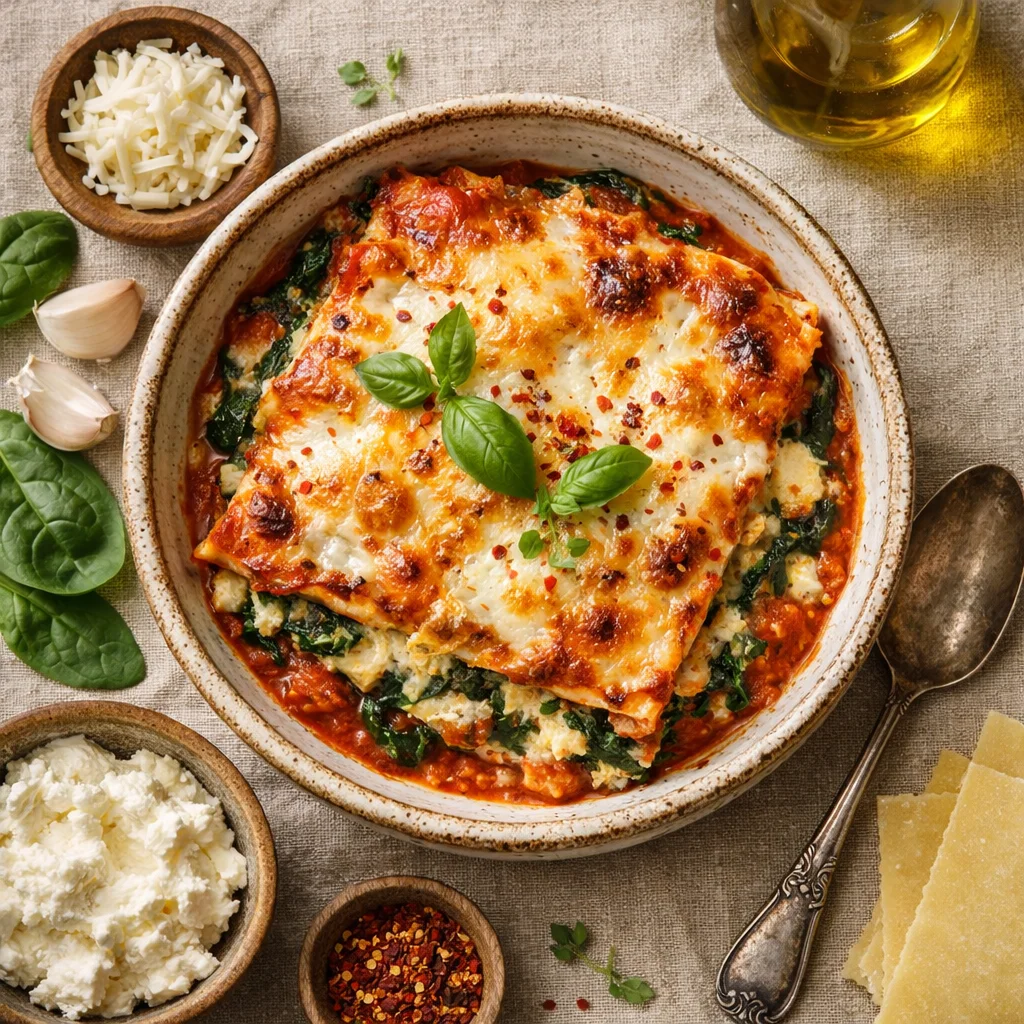 Romige Vega Lasagne met Spinazie en Ricotta