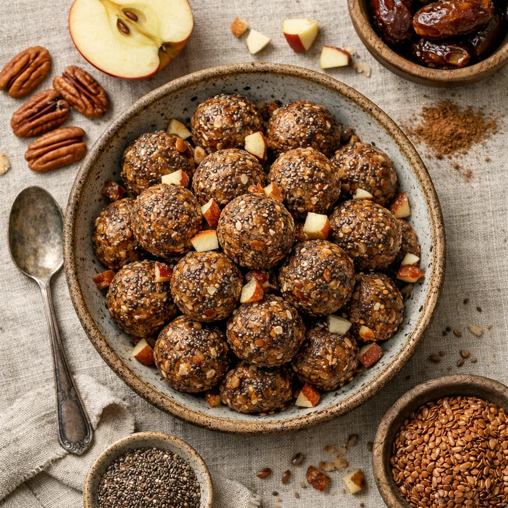 Gezonde Appel-Pecannoten Energieballetjes