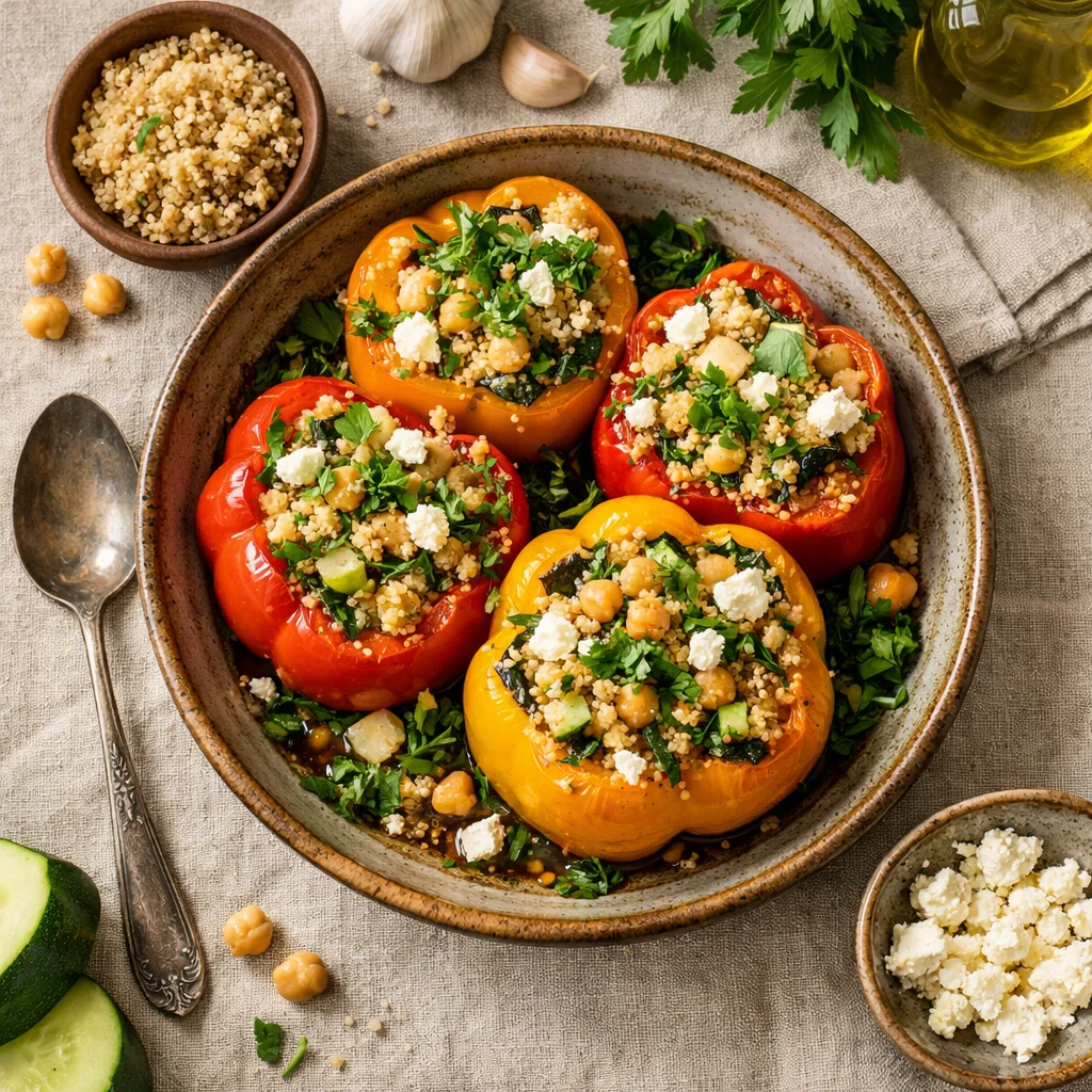 Chef's Special: Gevulde Paprika's met Quinoa en Feta