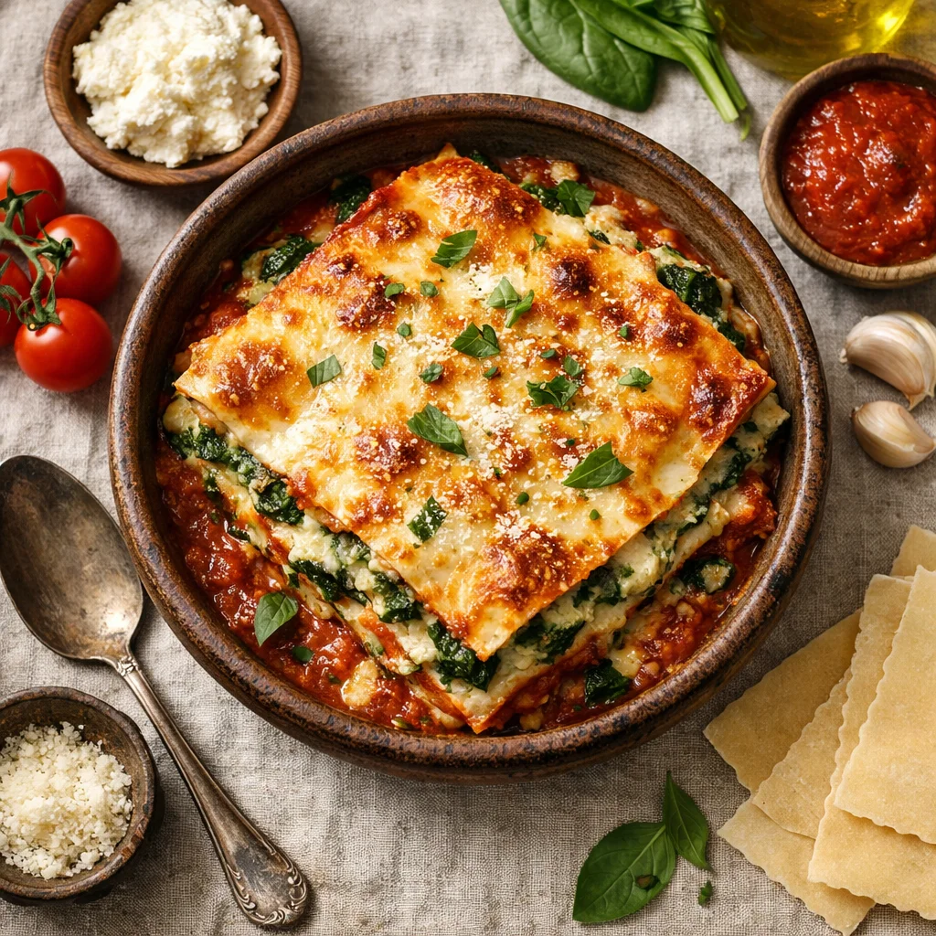 Italiaanse Ricotta en Spinazie Lasagne