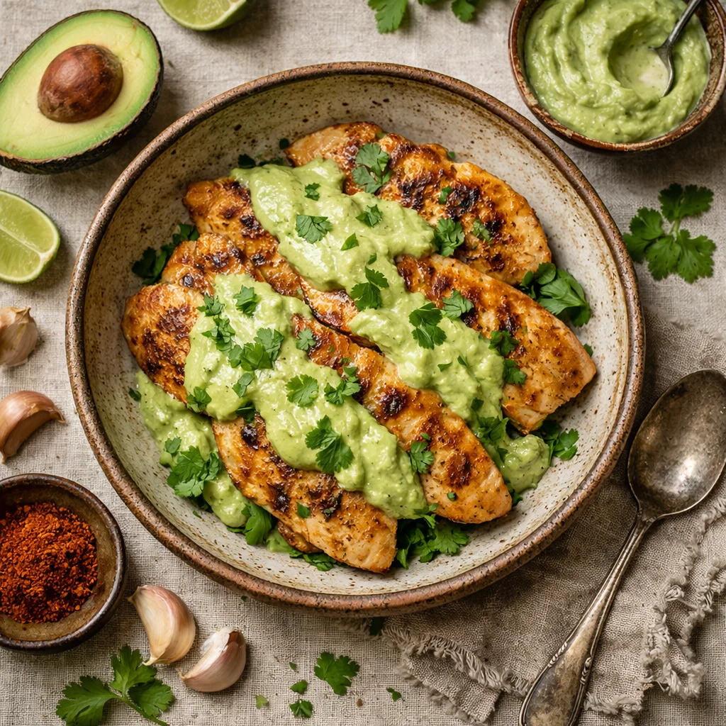 Gezonde Kalkoenfilet met Romige Avocadosaus