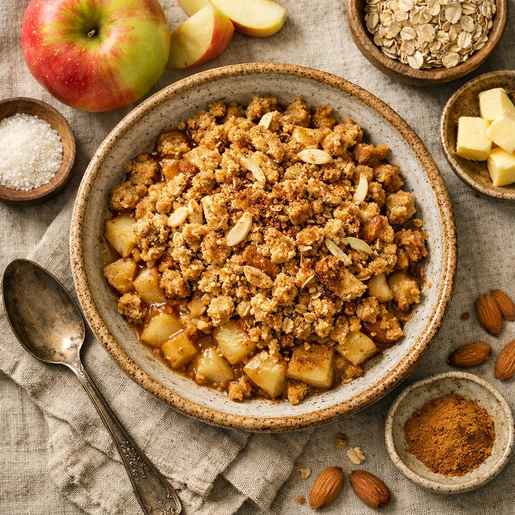 Suikervrije Appel Kaneel Crumble Recept