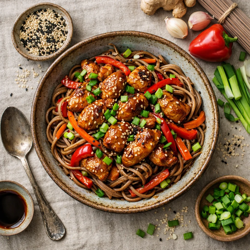 Chef's Special Kip Teriyaki met Soba Noedels