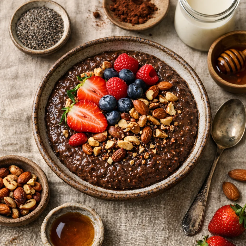 Rijkgevulde Chocolade Chia Pudding