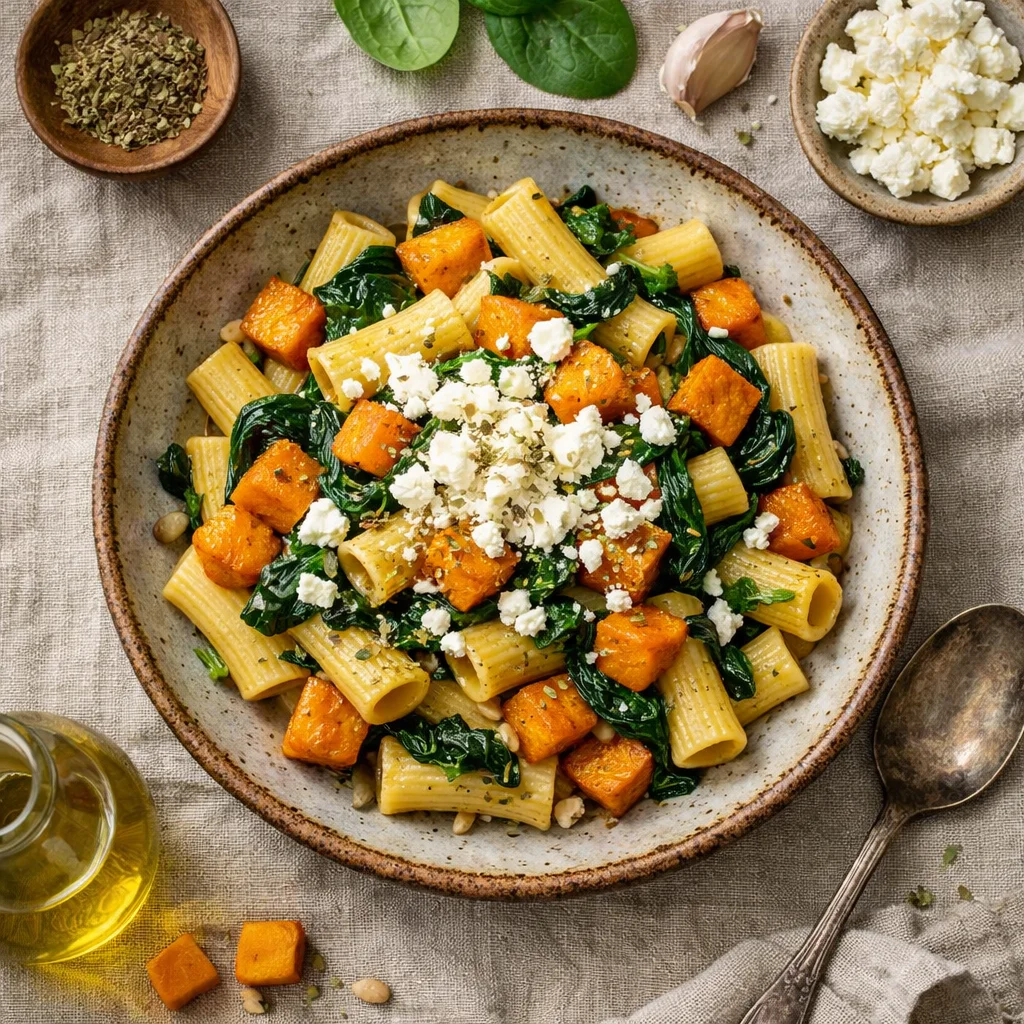 Heerlijke Vegetarische Pasta met Geroosterde Pompoen