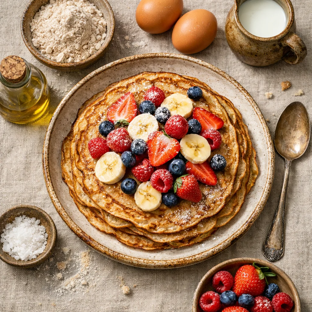 Eenvoudig recept voor heerlijke volkoren pannenkoeken