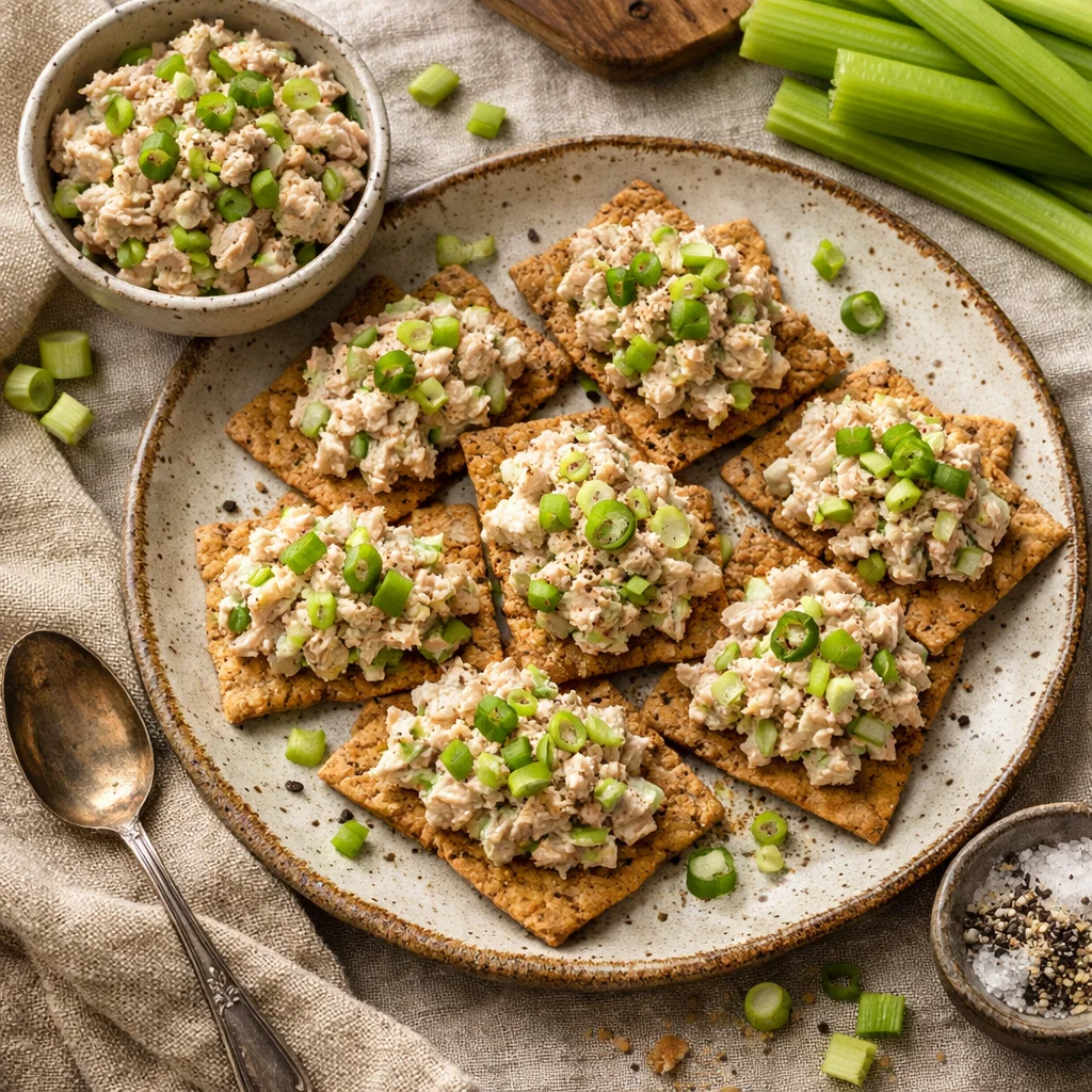 Energierijke Tonijnsalade met Crackers