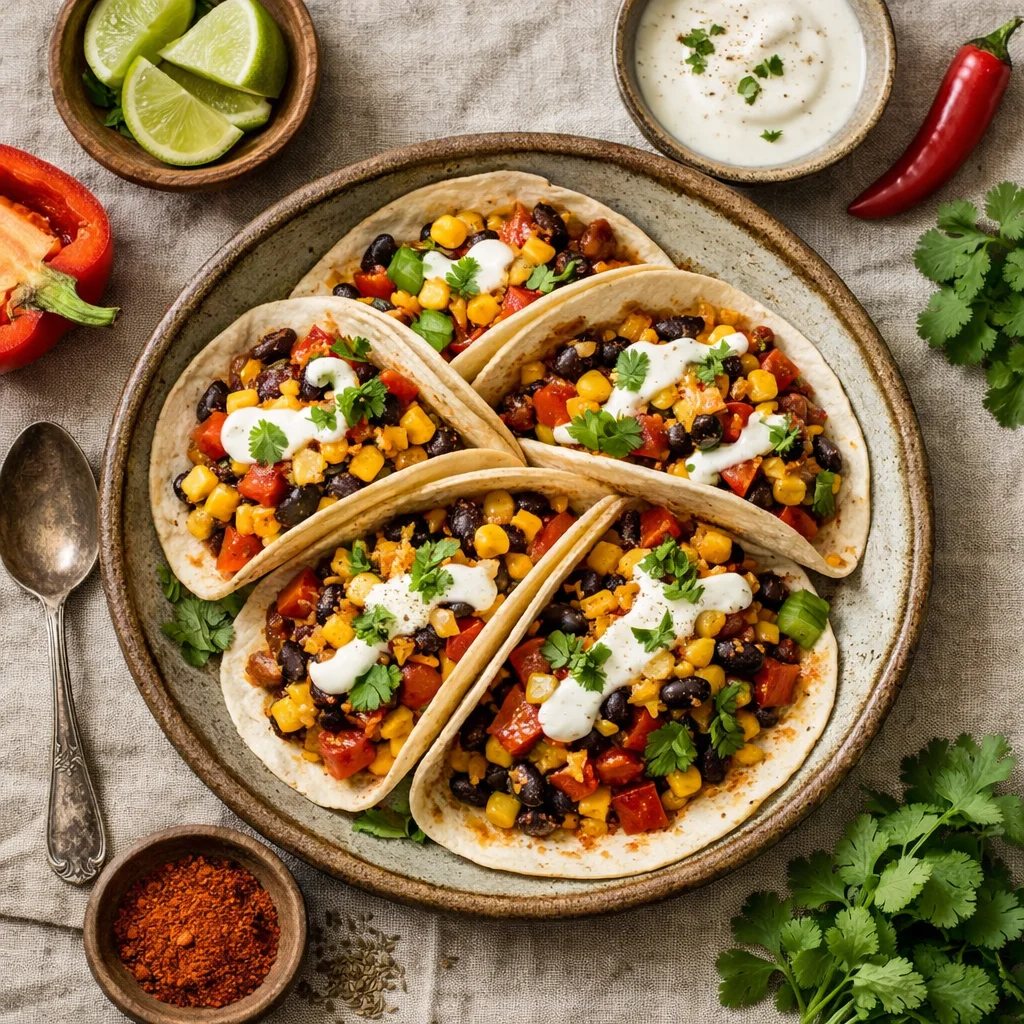 Pittige Mexicaanse Veggie Taco's