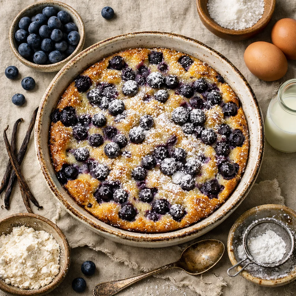 Verse Bosbessen Clafoutis