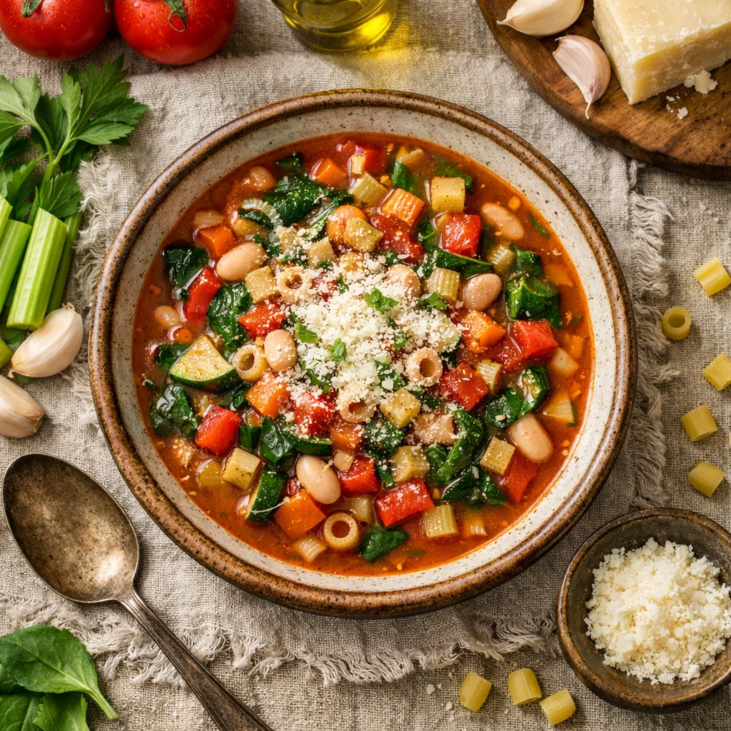 Echte Italiaanse Minestrone Soep