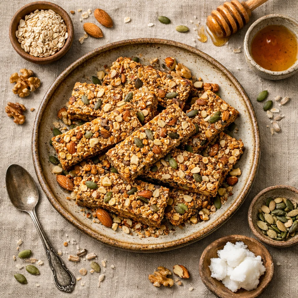 Energieke Havermoutrepen met Noten en Zaden