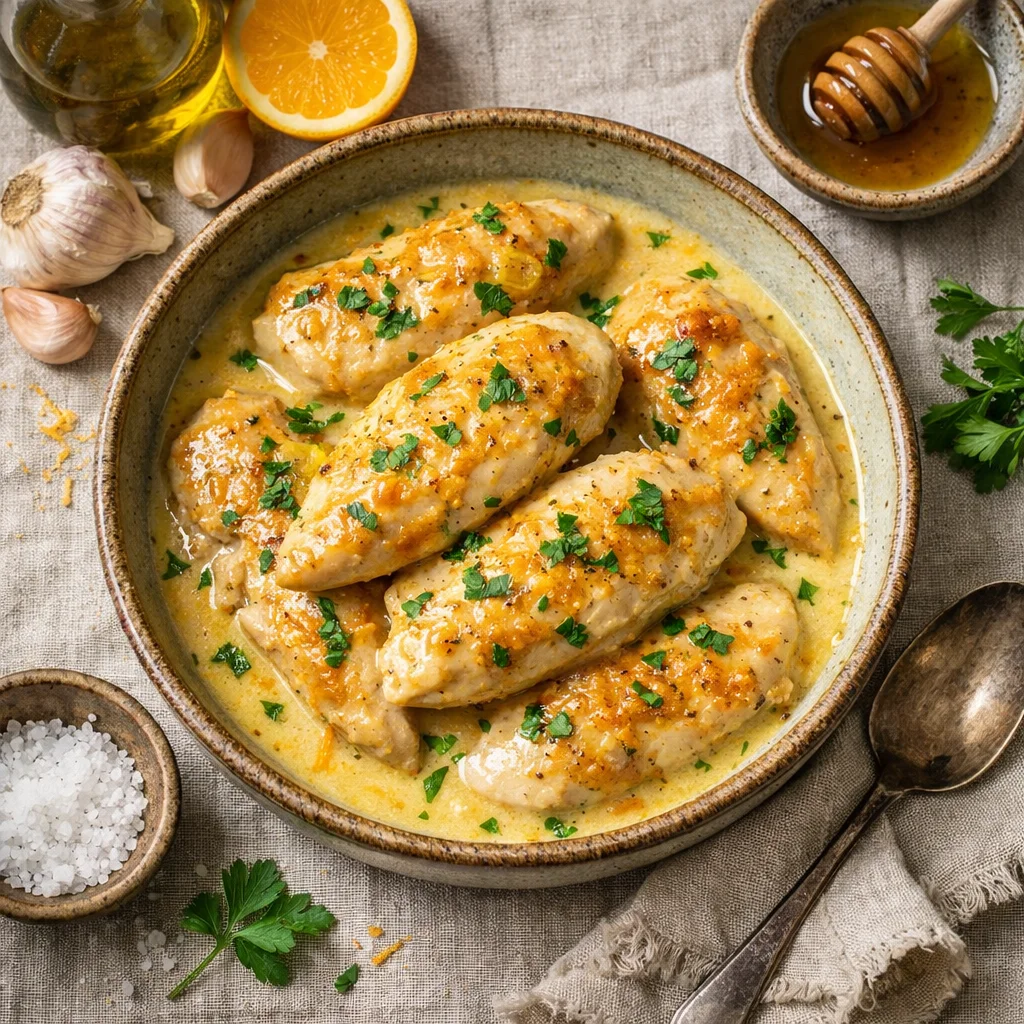 Kipfilets met Romige Citrus-Honingsaus