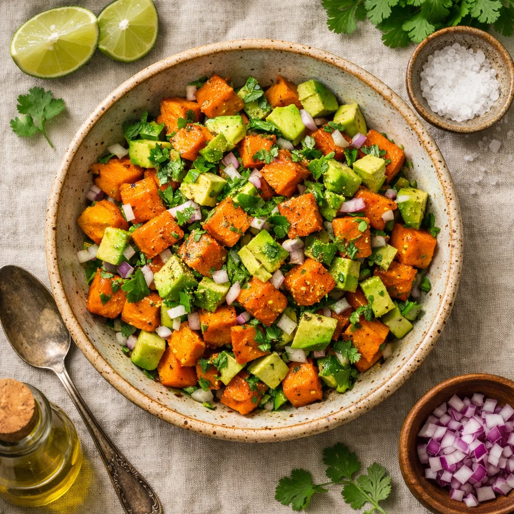 Frisse Zoete Aardappelsalade met Avocado
