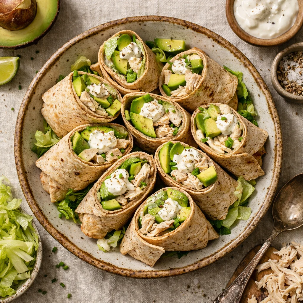 Crunchy Volkorenwraps met Kip en Avocado