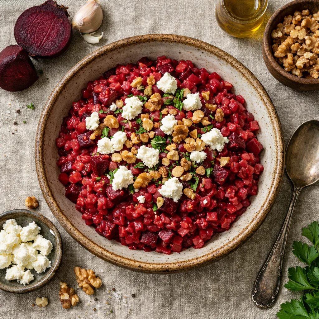 Verrukkelijke Bieten Risotto met Geitenkaas en Walnoten