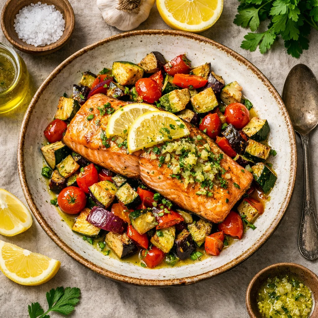 Chef's Special: Mediterraanse Zalmfilet met Citroen-Knoflooksaus