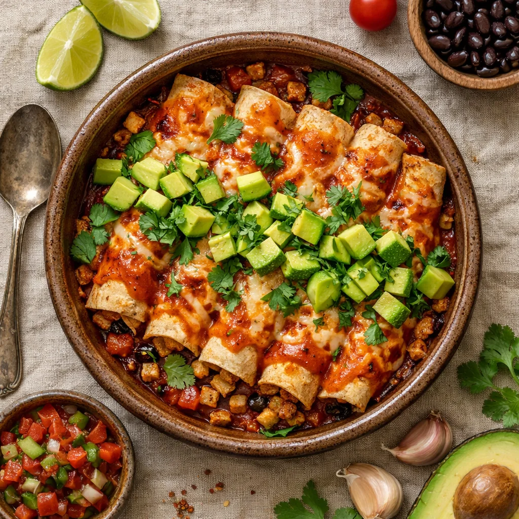 Koolhydraatarme Mexicaanse Enchilada Ovenschotel