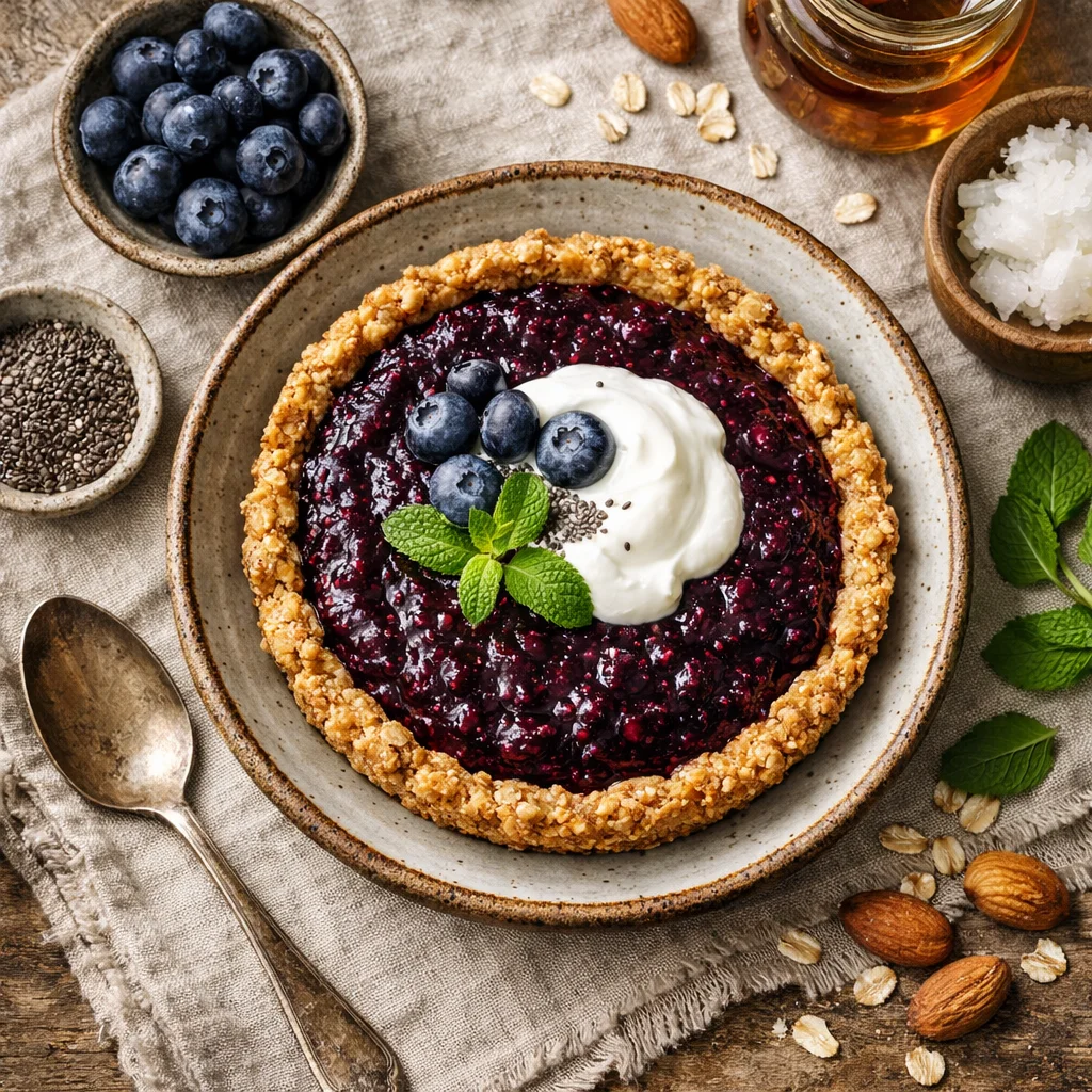 Gezond Bosbessen Chia Jam Taartje