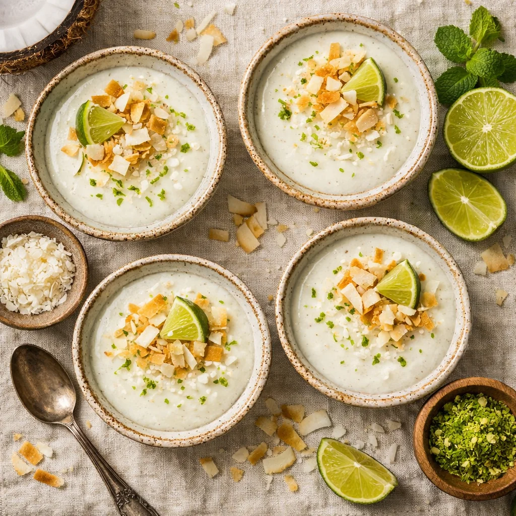 Verfrissende Kokos-Limoen Mousse