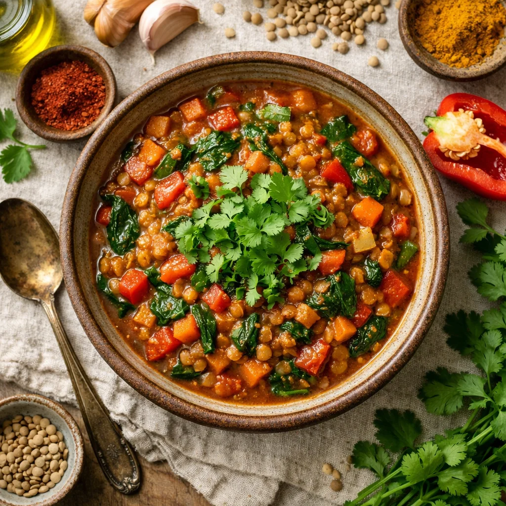 Gezonde Vega Linzen Curry