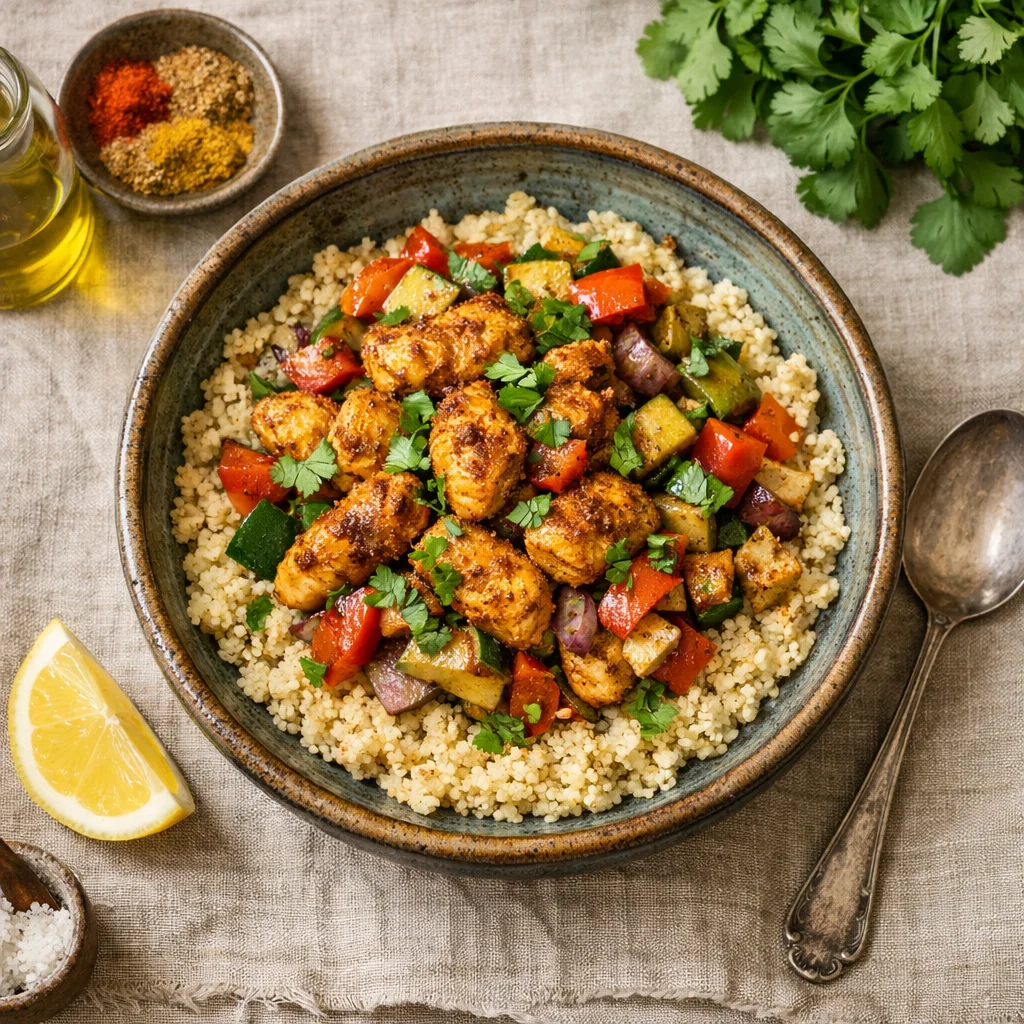 Chef's Special: Marokkaanse Couscous met Gekruide Kipfilet