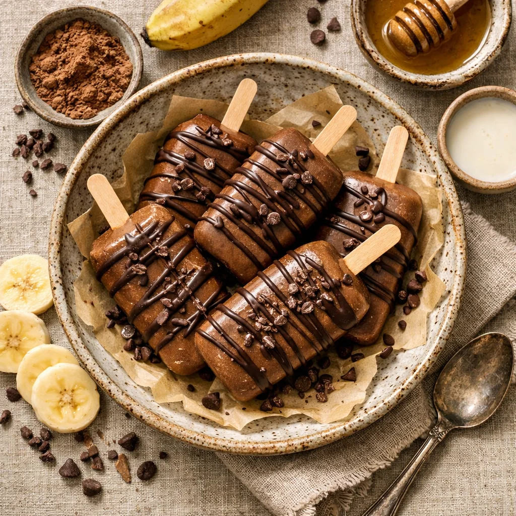 Gezonde Bananen-Chocolade Ijsjes